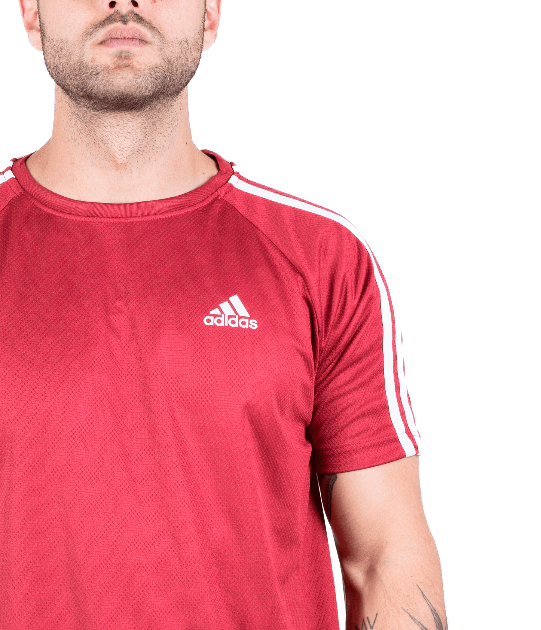 Camiseta Dry Fit Adidas III Listras Ombro