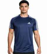Camiseta Dry Fit Adidas III Listras Ombro