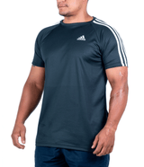 (G1 ao G4) Camiseta Dry Fit Adidas III Listras Ombro Plus