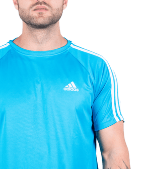 Camiseta Dry Fit Adidas III Listras Ombro