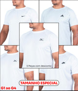 (G1 ao G4) Compre 3 e Leve 5 -  KIT ALL WHITE DRY FIT Basic