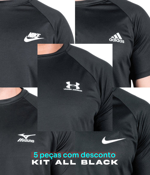 Compre 3 e Leve 5 - Kit ALL Black  Dry FIT Basic