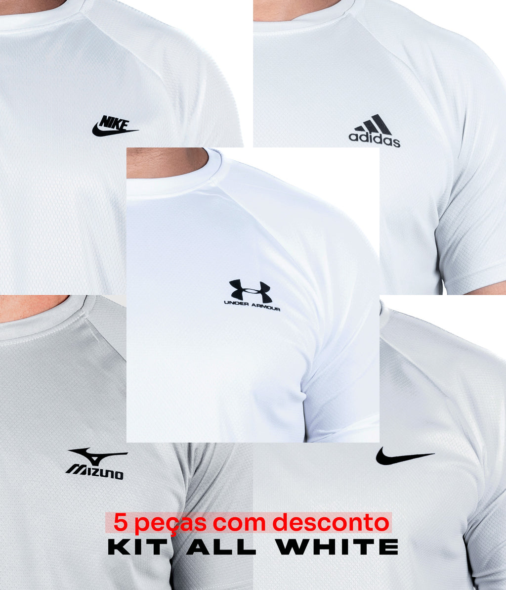 Compre 3 e Leve 5 - Kit ALL White DRY FIT Basic