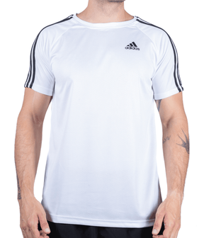 Camiseta Dry Fit Adidas III Listras Ombro